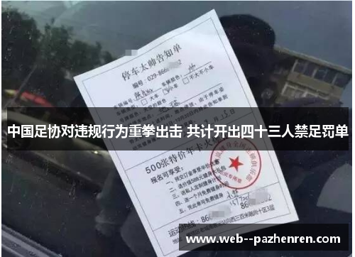 中国足协对违规行为重拳出击 共计开出四十三人禁足罚单