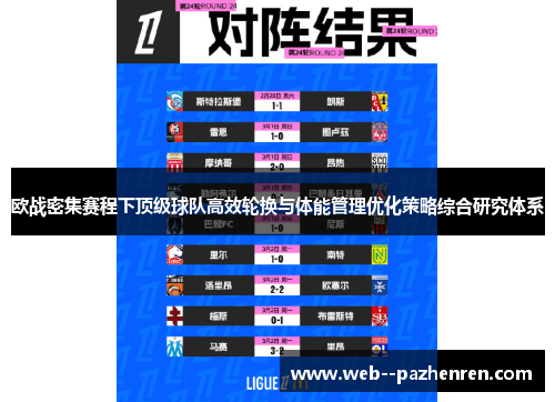 欧战密集赛程下顶级球队高效轮换与体能管理优化策略综合研究体系 欧战密集赛程下顶级球队高效轮换与体能管理优化策略综合研究体系